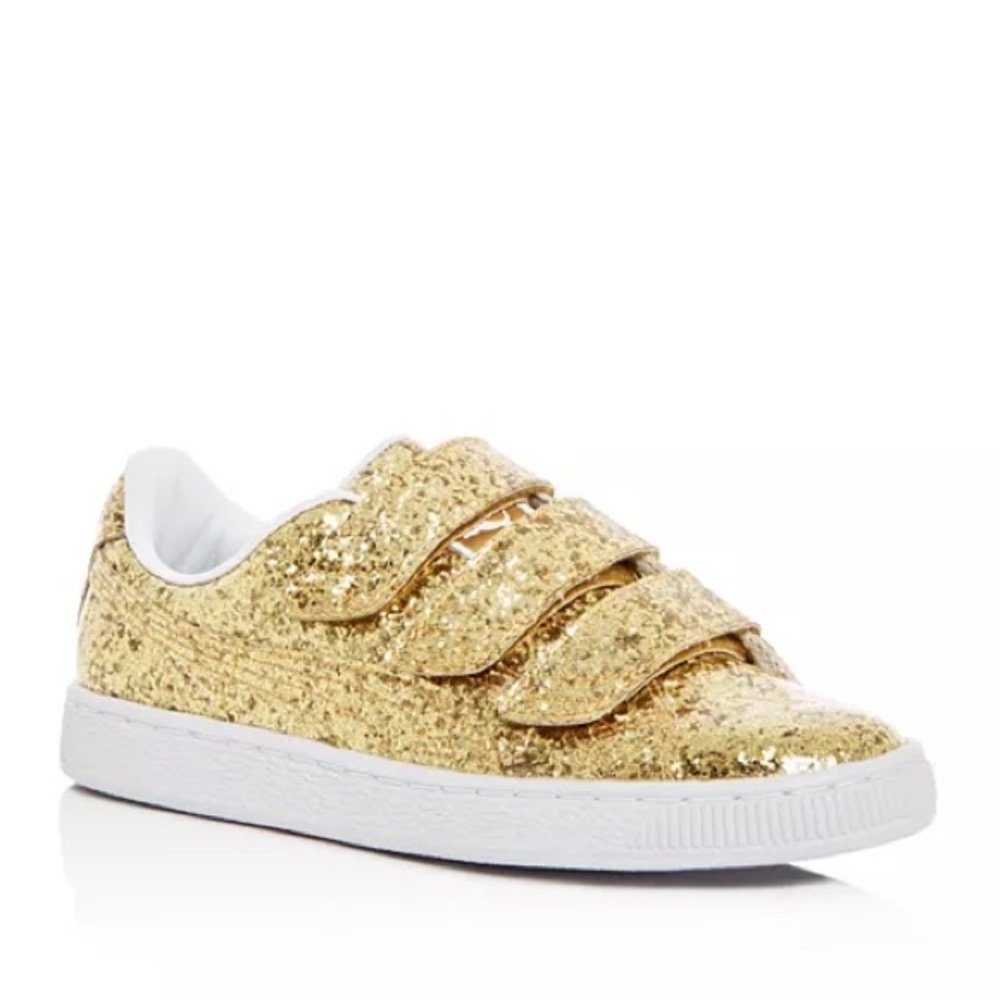 PUMA Gold‎ Glitter Basket Strap Casual Sneakers/Shoes | NEW IN BOX/NWT!!
